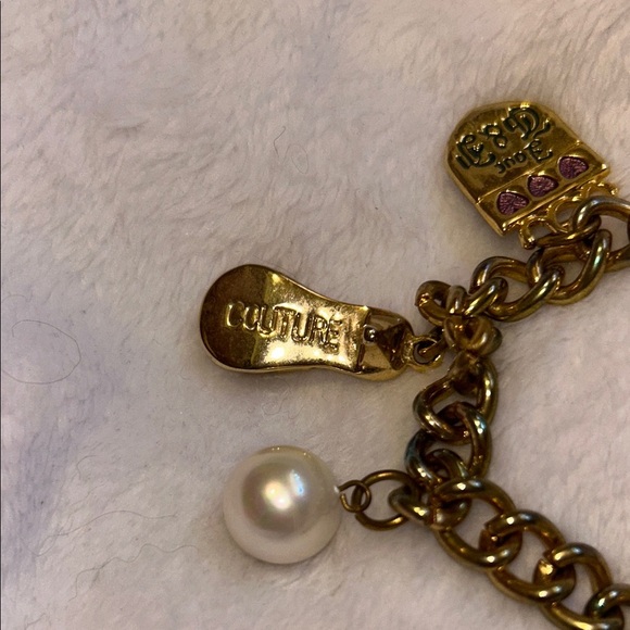 Rare Vintage Juicy Couture Gold Tone Charm Bracelet locket corset - Picture 7 of 10